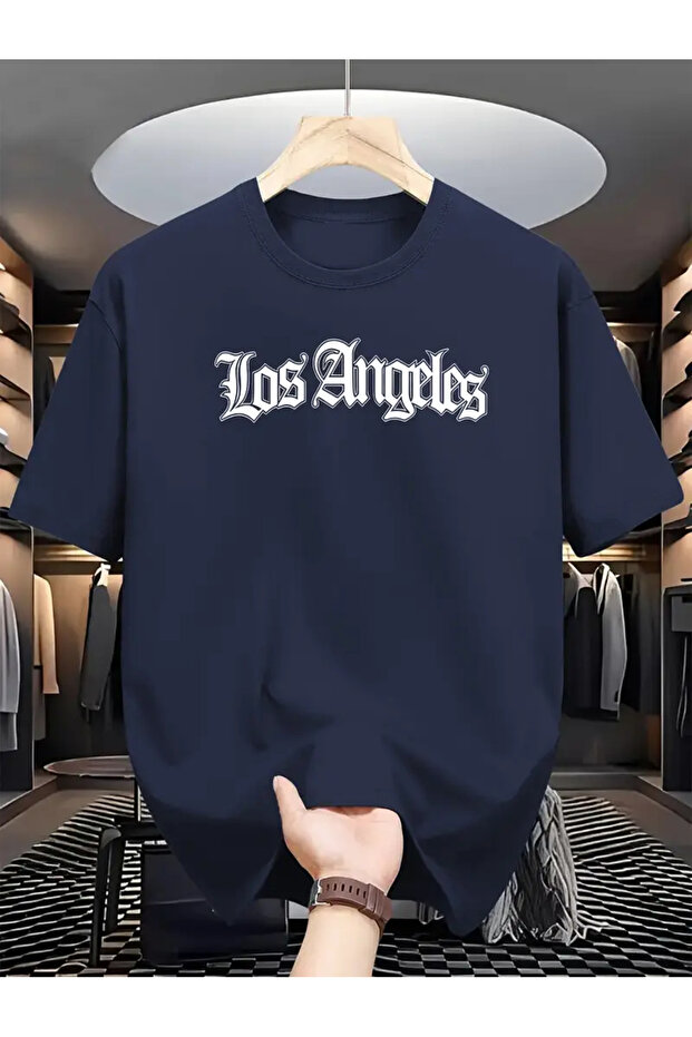 Los Angeles Printed Unisex Oversize Crew Neck T-Shirt