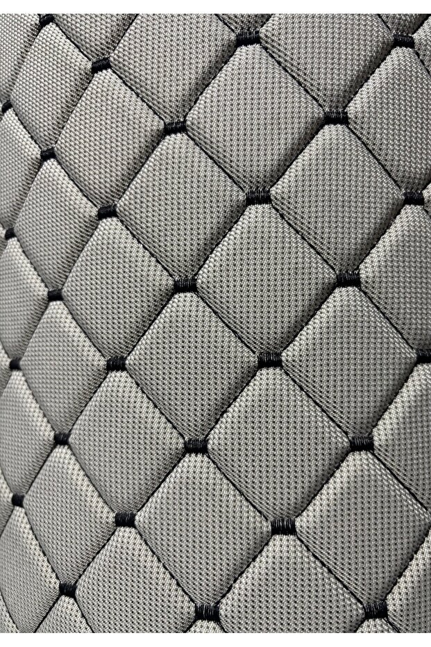 Original Beige Car Fabric with Black Quilted (100cm X 180cm)