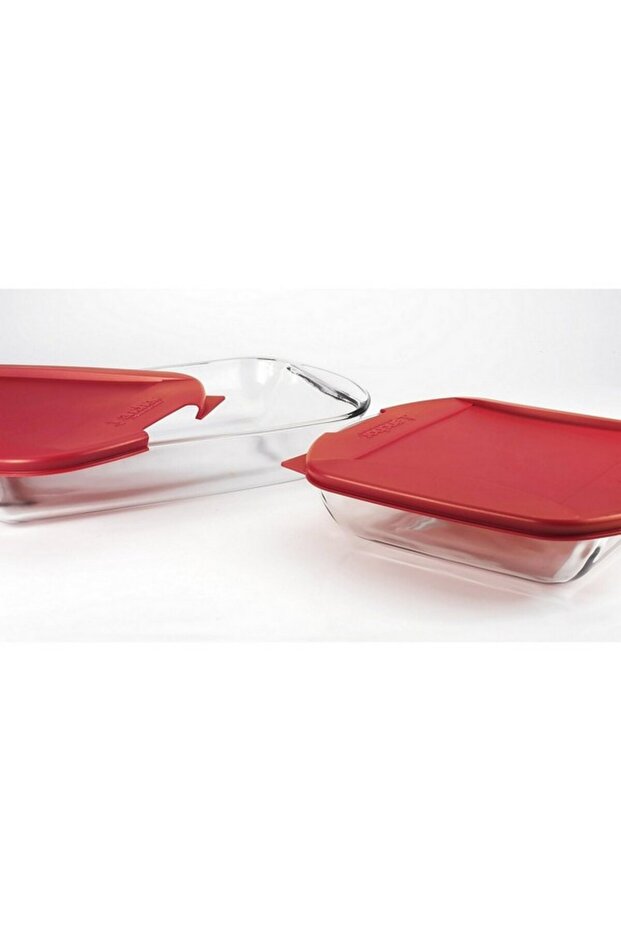 محمصة مستطيلة عالية الجودة مع غطاء، قطعتان - 3