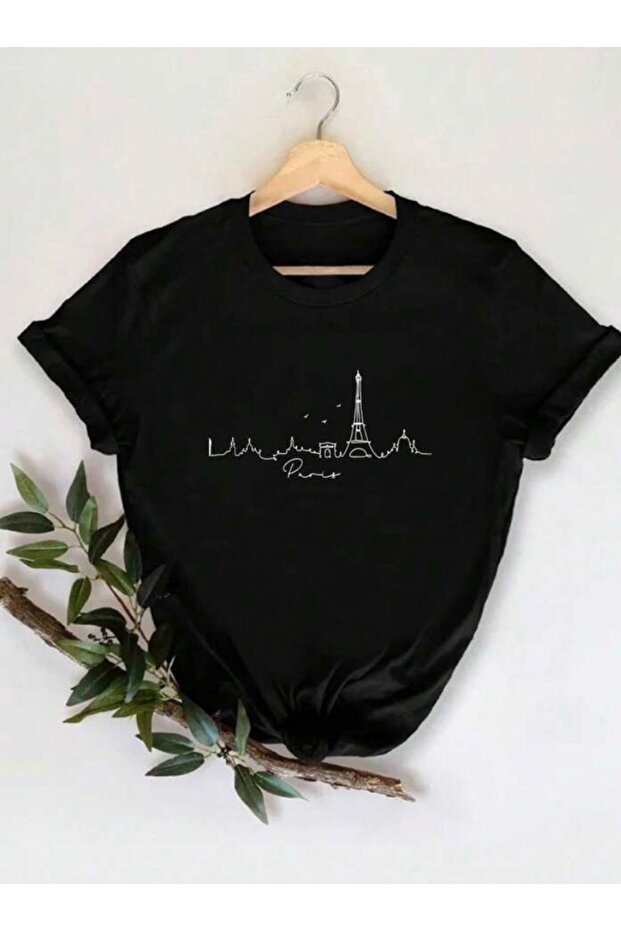 تي شيرت أساسي مطبوع بنمط روما - 1