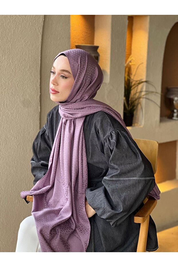 شال بنمط موجة المياه من سلسلة الجاكار الحريرية
