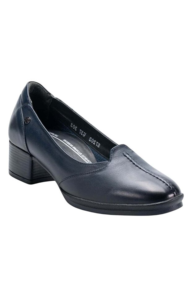 57202-g Levin Navy Blue Women's Comfort Leather Shoes