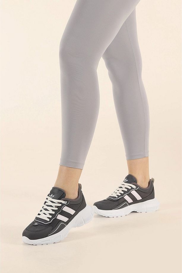 Kadın Yüksek Taban 4 CM Yazlık Fileli Hafif Rahat Taban Sneaker Kalın Taban Spor Ayakkabı - 2