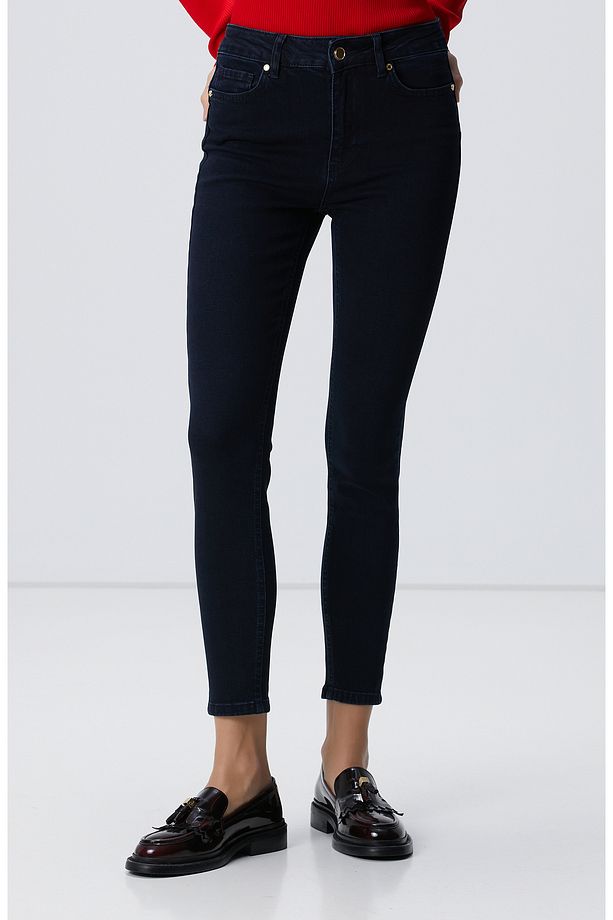 Lacivert Basic Push Up Denim Pantolon - 3
