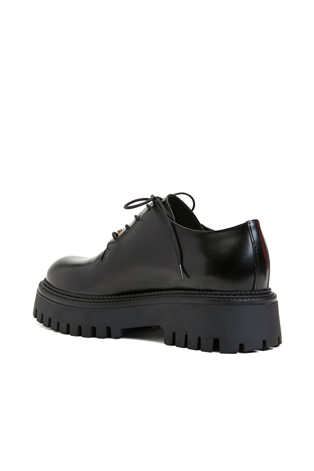 Siyah Kadın Deri Ayakkabı - 3