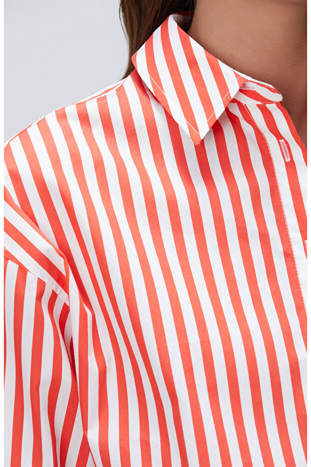 Kırmızı Çizgili Gömlek - 6