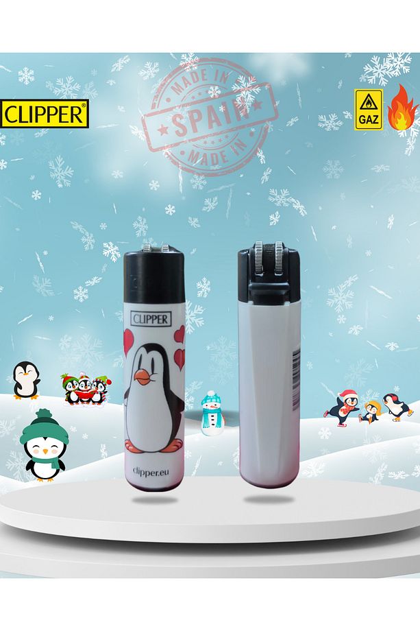 POCKET PENGUEN DESENLİ TAŞLI ÇAKMAK - 1