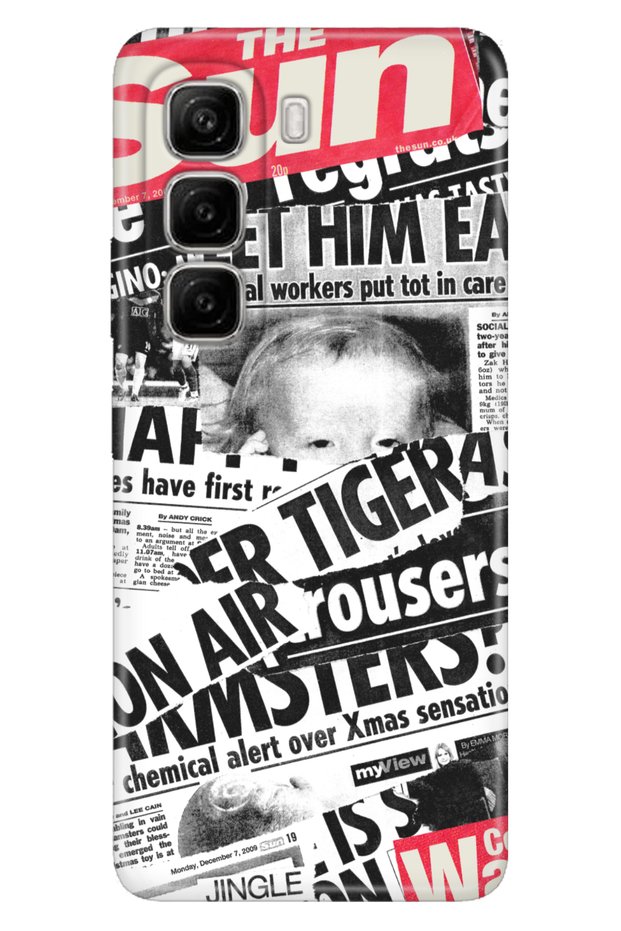 Infinix Hot 50 Pro 4g Case 6.78 Inc Camera Protection Silicone Non-Peeling Newspaper News