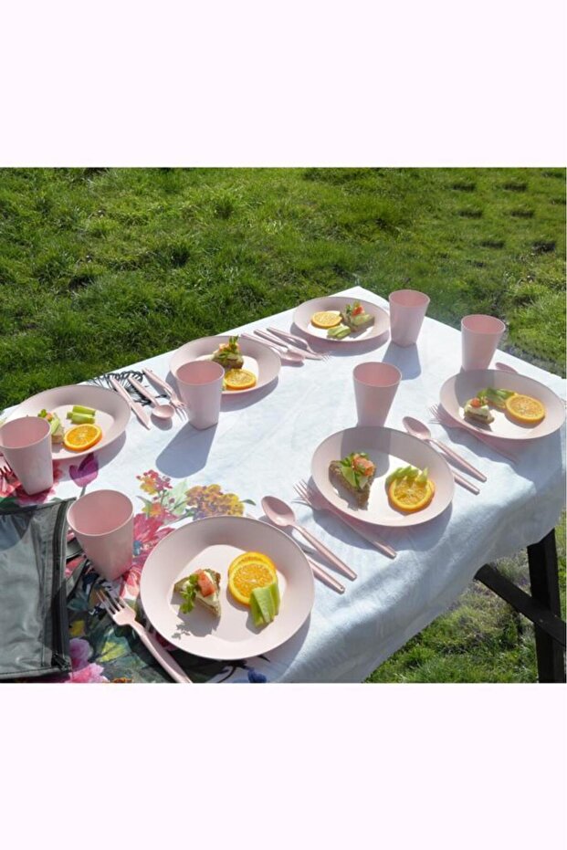 Pembe, Katlı Piknik Seti - 2