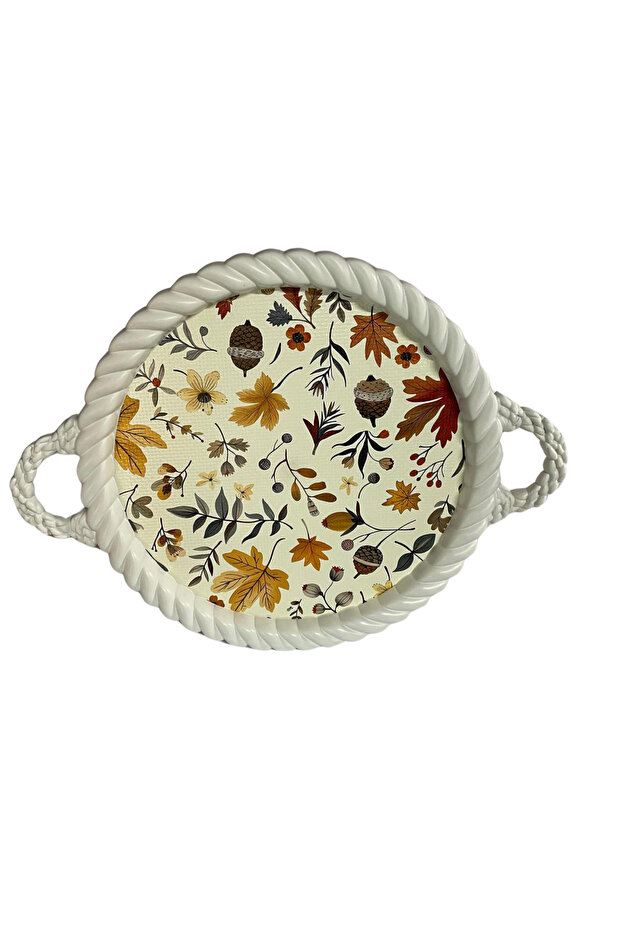 صينية إطار بلاستيكية مزخرفة فاخرة مقاس 35 × 35