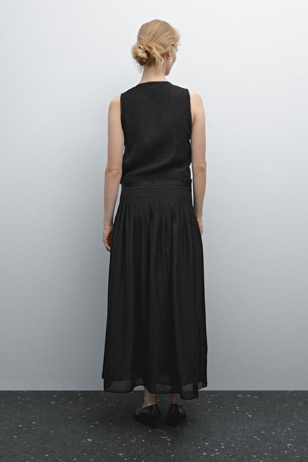 Pilili midi elbise - 6