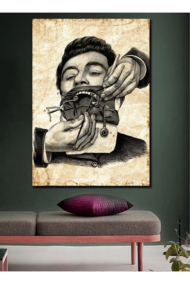 Old Period Dentistry .Teeth,Dent,Dentist,Orthodontist Canvas Painting