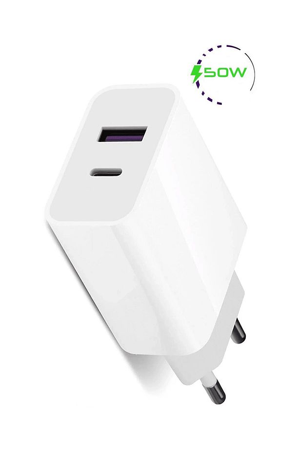 Type - C Usb Giriş Şarj Adaptörü 50w Qc3.0 Pd Hızlı Şarz Iphone Xiaomi Huawei Samsung Oppo Uyumlu - 3