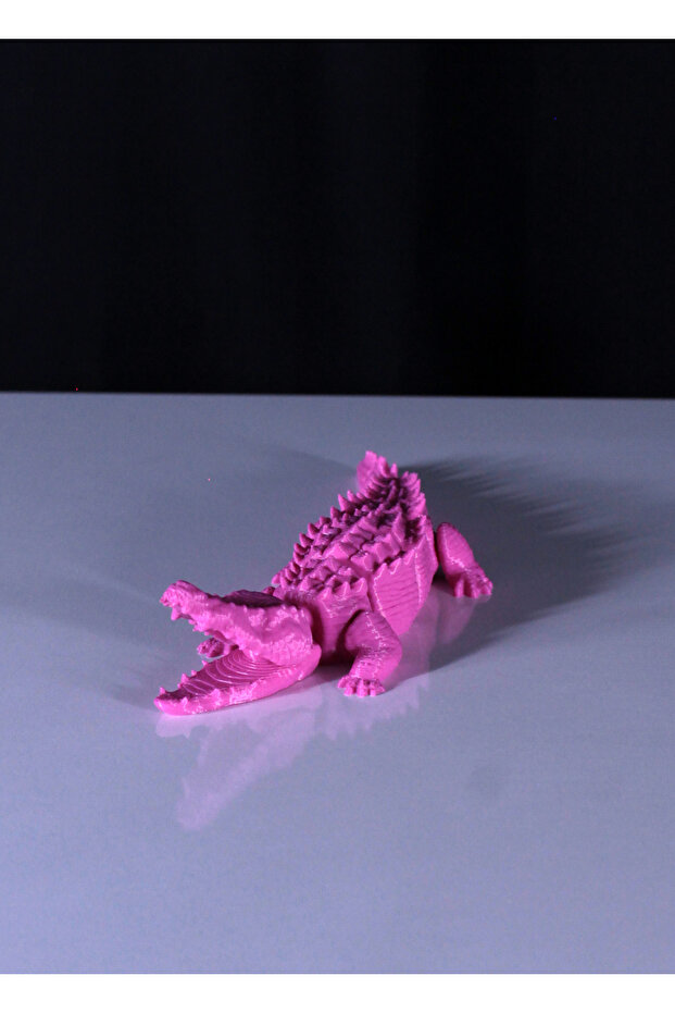 Timsah Figür 3D Oyuncak (PEMBE)