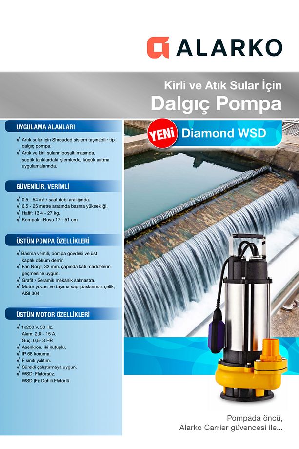 Wsd 25-17 1,5 Hp (220V) Kirli Ve Atik Su Pompası - 3