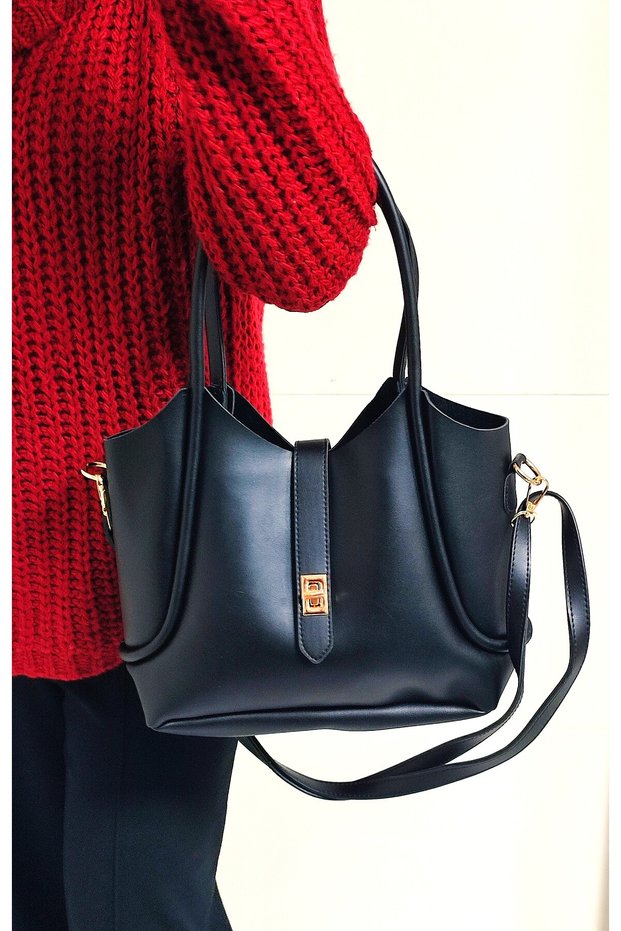 Women's Bag with Strap, Small Purse and Wallet, Miray Model with Practical Lock System