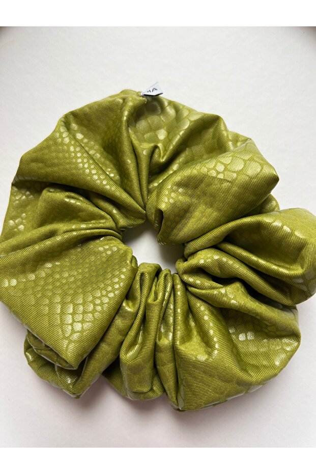 Scrunchie XL نمط التمساح مشبك مطاطي