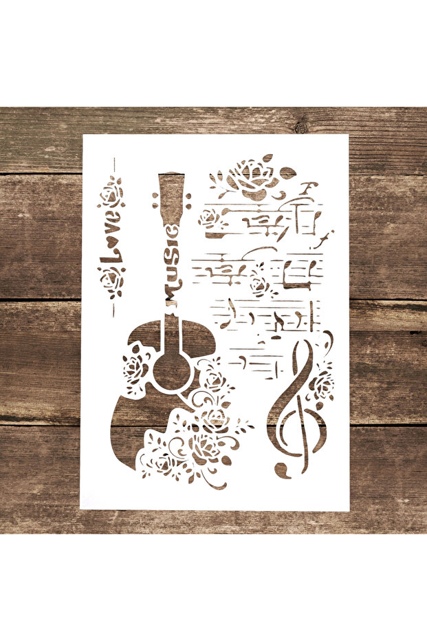 A4 Size A4 Size DIY Craft Layering Guitar Stencil For Wall Painting Scrapbooking Stamping Album Dec