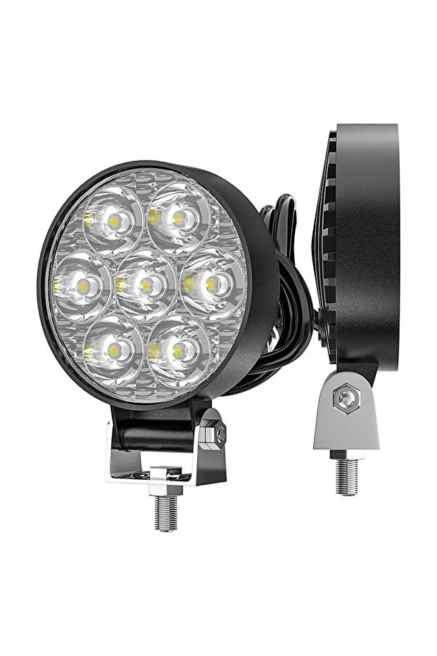 عمود إضاءة عمل دائري صغير 2.5 بوصة مربع صغير LED 7LED كشاف بحري عبر البلاد 4X4 Je