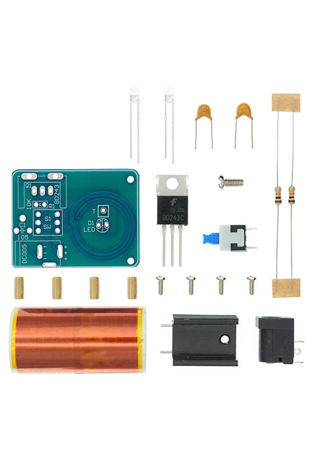 بدون لحام BD243 BD243C مجموعة ملف تسلا صغير أدوات سحرية أجزاء DIY أضواء فارغة تكنولوجيا كهربائية DIY