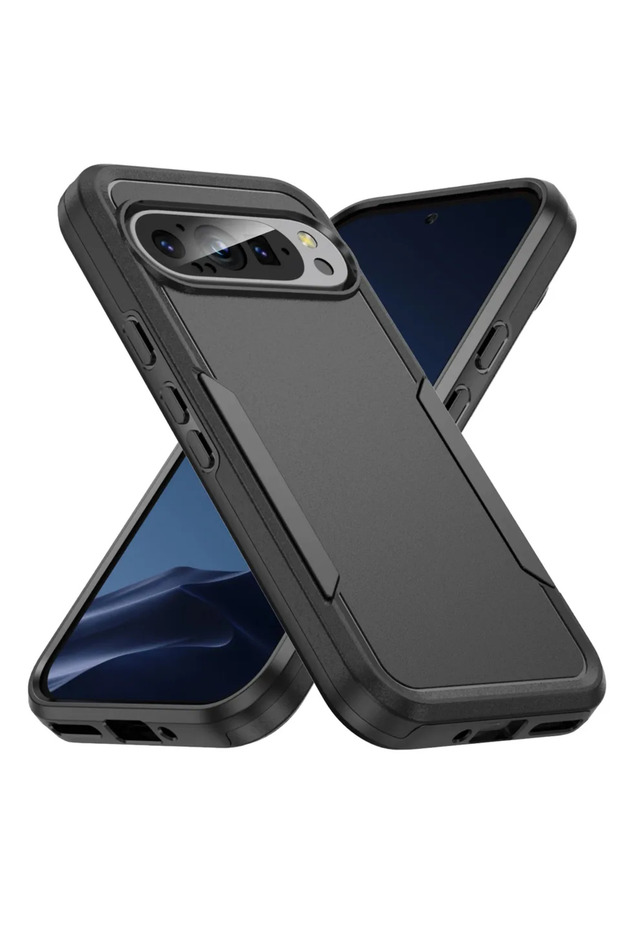 Pixel 9a Black Shockproof Hybrid Case Dual Layer Cover For Google Pixel 10 9 Pro Xl 9a 8 Pro 7 7a 7 - 1