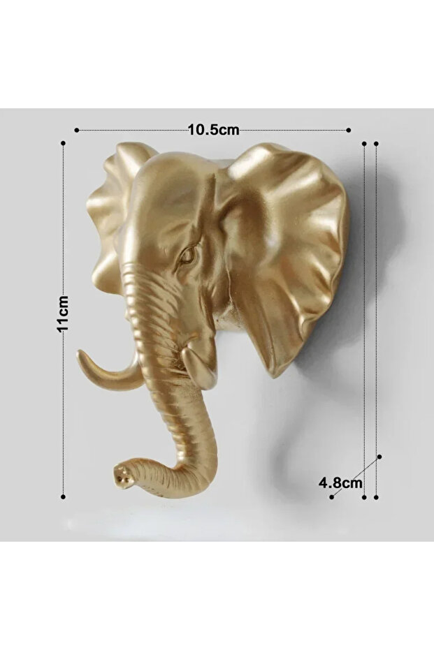 elephant Wall Mounted Hook Animal Head Rack Jacket Cap Wall Mounted Horse Deer Elephant Giraffe Hook