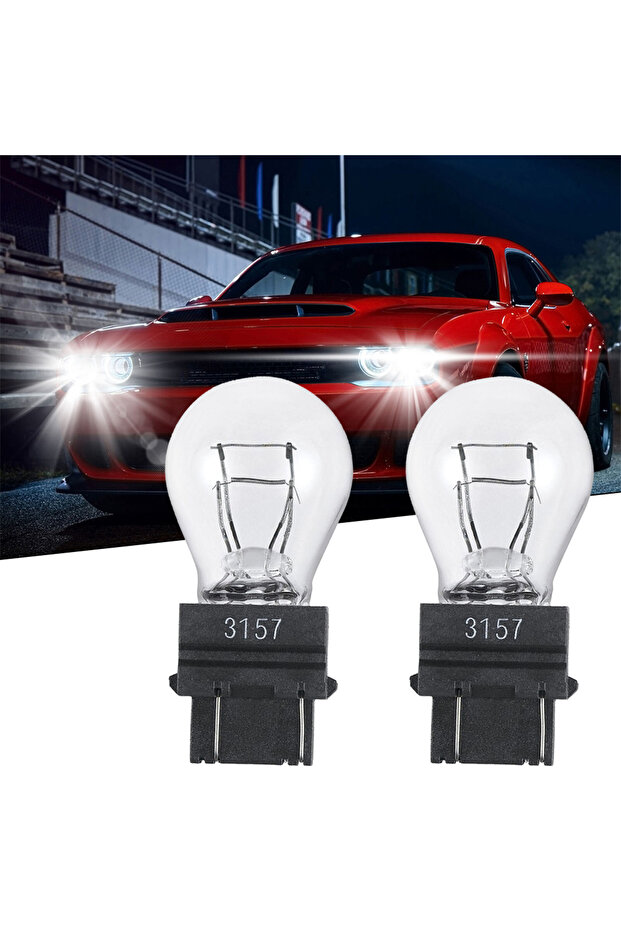 2pcs 3157 3156 3157LL Brake Light Bulbs Halogen Lamp 12V 21W 54LM 3000K Clear Shell Turn Signal L...