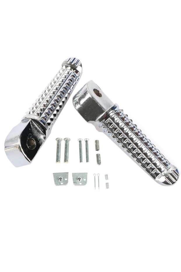 Silver Universal Footrest Foot Pegs Pedal Rest Footpegs For Honda Yamaha Motorcycle YZFR1 YZFR6 YZFR