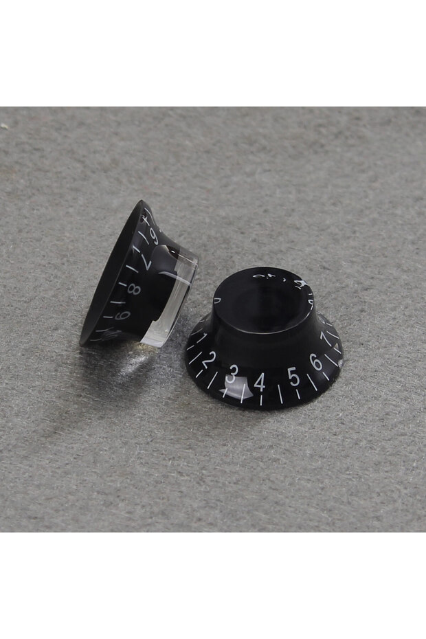 مجموعة من 4 قطع من مقابض جيتار LP FLEOR باللون الأسود، على شكل قبعة علوية، ومقابض للتحكم في سرعة وحجم النغمة، مقاس 6 مم لـ Ele - 1