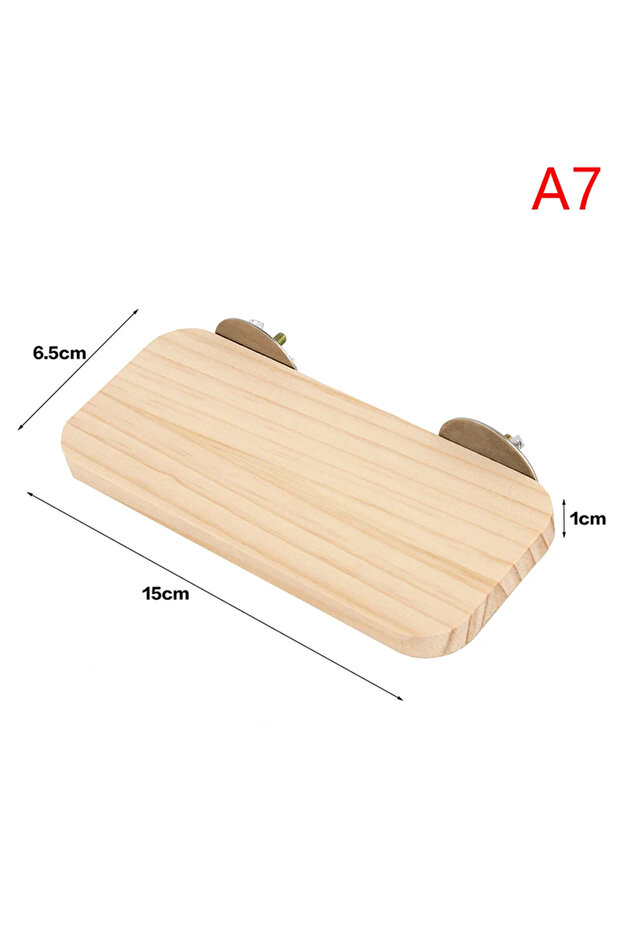 A7 1Pc Pet Bird Parrot Wood Platform Stand Rack Toy Hamster Branch Perches for Bird Cage Toys 3 Size