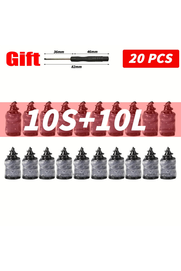 (10S 10L Mix) 20PCS Car Tyre Repair Nail Set Universal Car Motorcycle Tyre Repair Nails Truck Scoot