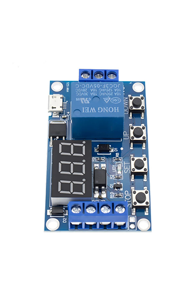 دعم ميكرو USB 5 فولت شاشة LED أتمتة تأخير دورة إيقاف تشغيل مؤقت تأخير الوقت... - 3