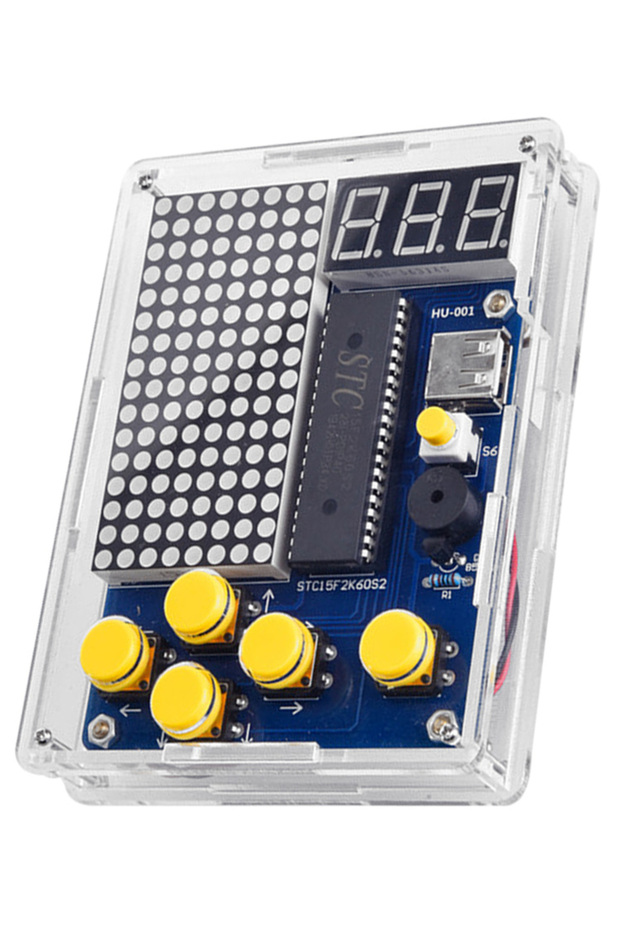 مجموعة أدوات صنع ألعاب البكسل DIY، مجموعة تعلم اللحام الإلكتروني، مع صندوق بطارية Shell 3X ... - 5