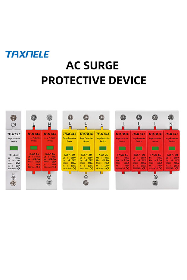 2P 20-40KA AC SPD 1P 2P 3P 4P 20KA 40KA 60KA 385V House Lightning Surge Protector Protective Low-vo