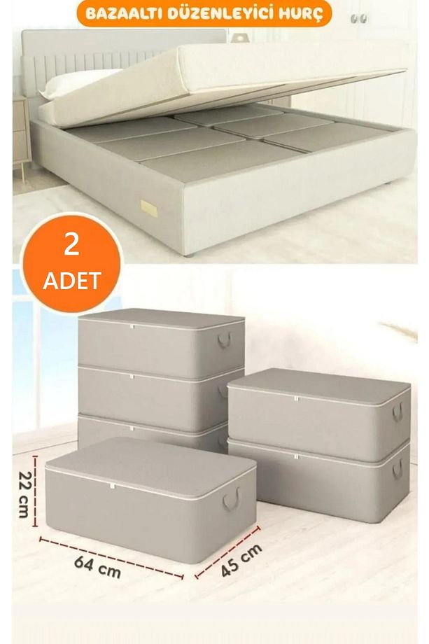 2  Adet Büyük Boy Antrasit Bazaaltı Hurç 64 X 45 X 22 Cm - 1