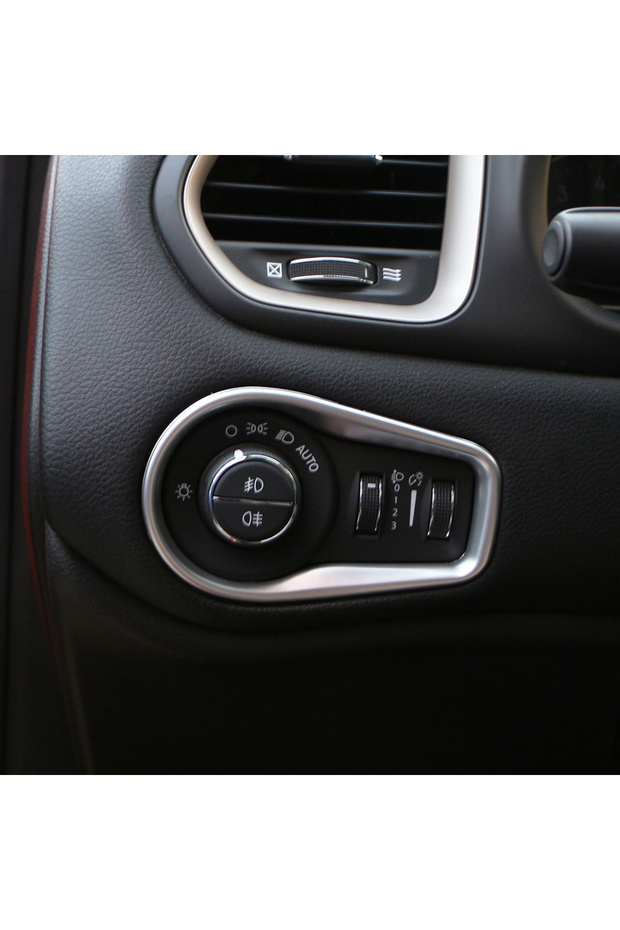 ملصق غطاء زر تعديل المصابيح الأمامية للسيارة ABS لسيارة Jeep Renegade 2015 - 2023