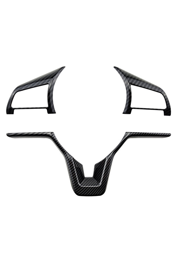 3Pc carbon black Car Steering Wheel Panel Cover Trim Sticker for Nissan Qashqai J11 Xtrail T32 Rogue