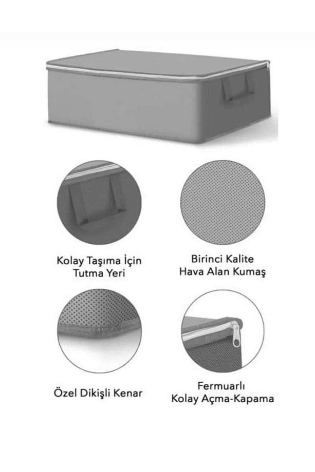 STD 6 Adet Büyük Boy Antrasit Bazaaltı Hurç 64 X 45 X 22 Cm Klasik - 5