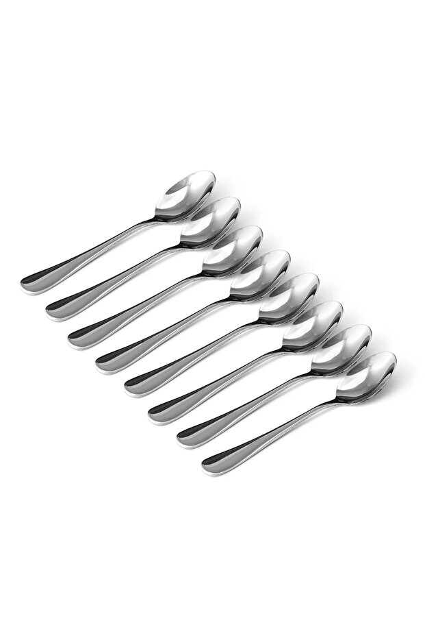 Silver 8 Pcs Stainless Steel Coffee Spoon Dishwasher Safe Nutrition Making Supply G5AB