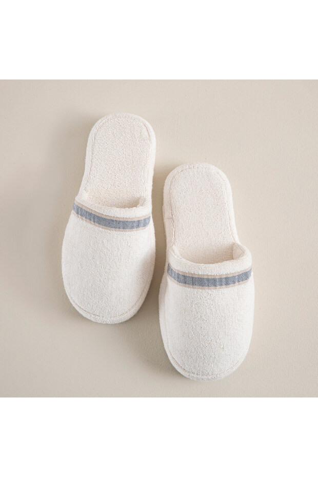 Derin Unisex Slippers ECRU/MARINE BLUE