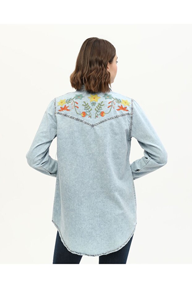 Kadın kot gömlek - 3