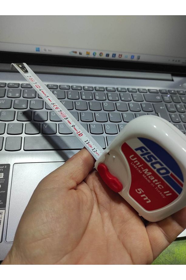 Uni-Matic II Çelik Şerit Metre 5 Mt Fisco Stoplu metre - 2