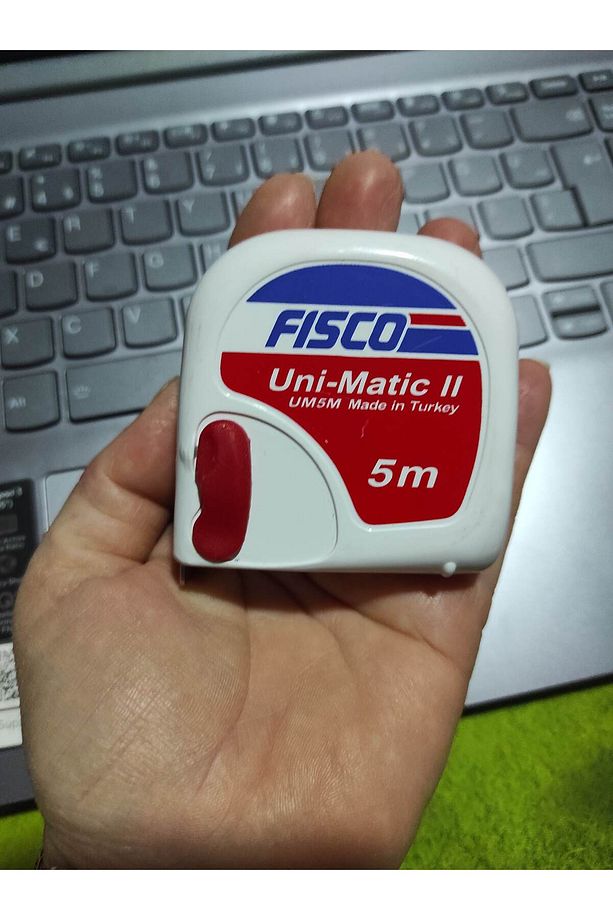 Uni-Matic II Çelik Şerit Metre 5 Mt Fisco Stoplu metre - 3