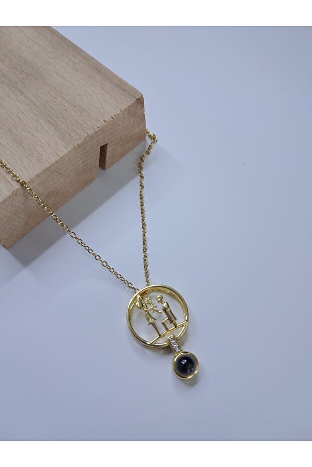 100 dilde seni seviyorum yazan çelik kolye - 1