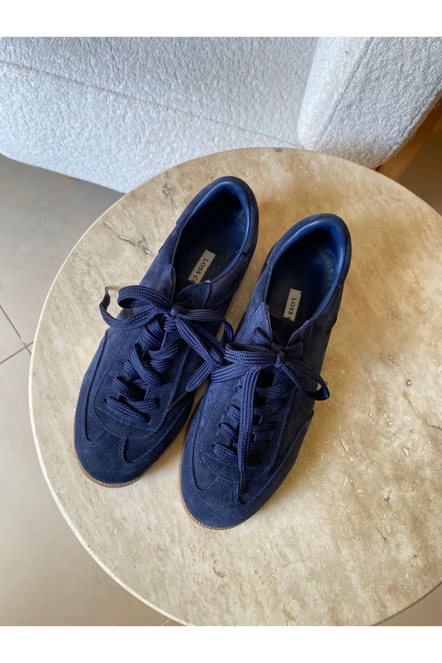 GERÇEK SÜET LACİVERT SNEAKER - 2