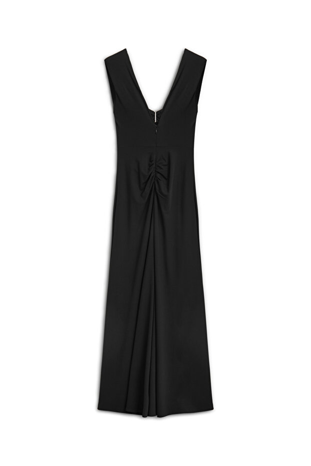 Vatkalı Maxi Elbise - 7