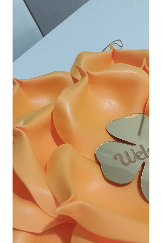 Kapı süsü gül tasarım turuncu - 5