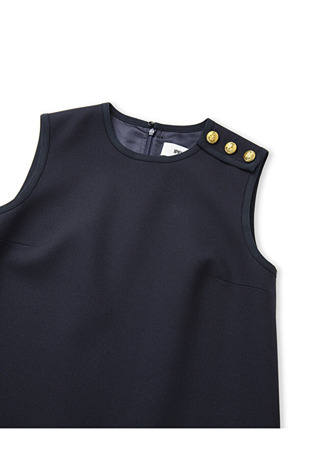 Metal düğmeli elbise - 4