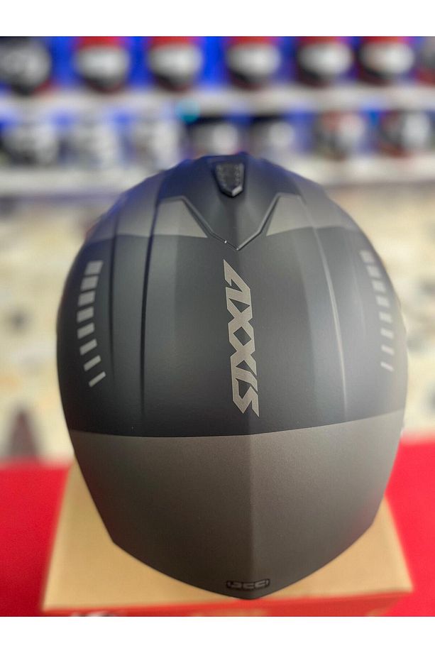 KASK AXXIS DRAKEN S MP4 B1 MATT BLACK-YEDEK GÜNEŞ VİZÖRLÜ - 1