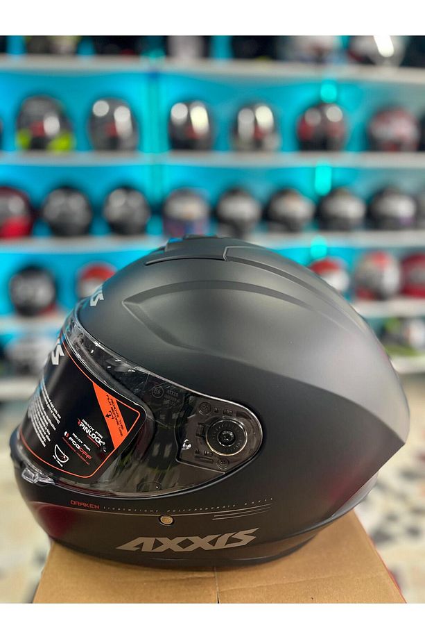 KASK AXXIS DRAKEN S V.2 SOLID MATT BLACK YEDEK GÜNEŞ VİZÖRLÜ - 3